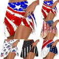 thumbnail image 2 of Utoimkio Clearance American Flag Pleated Tennis Skirts for Women Summer High Waisted Athletic Stretchy 4th of July Patriotic Shorts Indenpedence Day Lightweight Star Striped Print Sports Short Skirts, 2 of 6