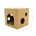 thumbnail image 2 of WORGEOUS 2pcs Cat House Toy Cat Cardboard House Cat Scratch Plaything Kitten Scratch House, 2 of 8