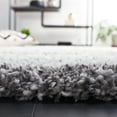 thumbnail image 4 of SAFAVIEH Fontana Shag Dani Striped Plush Area Rug, Ivory/Grey, 4' x 6', 4 of 8