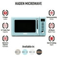 thumbnail image 5 of Open Box Haden Vintage Retro 0.7 Cu Ft 700W Countertop Microwave Oven, Blue, 5 of 10