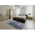 thumbnail image 5 of Ahgly Company Machine Washable Indoor Square Industrial Modern Purple Navy Blue Area Rugs, 6' Square, 5 of 7