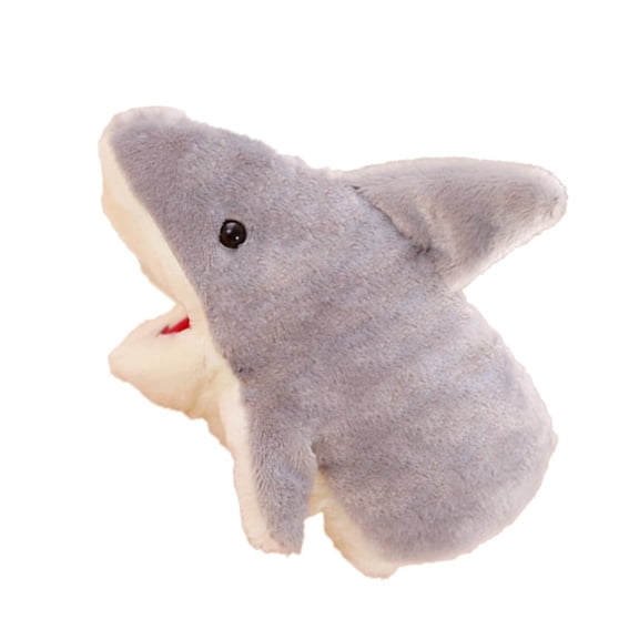 Shark Shaped Plush Hand Puppet, 11.8in Interactive Animal Toy for Storytelling, Soft Stuffed Role Play Accessory, Ocean Theme Decorative Figure