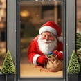 thumbnail image 5 of 3D Christmas Santa Claus Window Stickers Holiday Decorative Vinyl Clings for Glass Doors Windows Store Displays and Home Decor Stereoscopic Effect Stickers Festive Decoration, 5 of 7