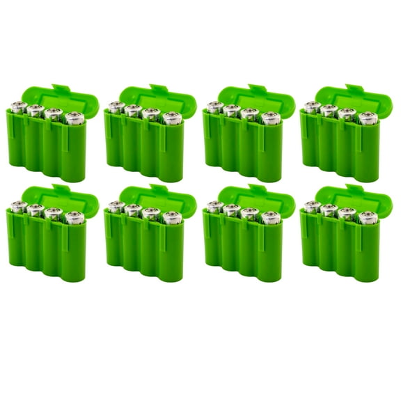 8 EBC Battery Green AA AAA Battery Plastic Holder Box Storage Cases