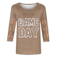 thumbnail image 4 of Mifsaly Football Shirts for Women 3/4 Sleeve Game Day Shirt Team Fans Game Day Sport Basic Tee XXL, 4 of 5