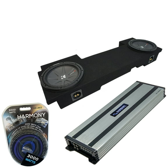 02-13 Chevy Avalanche Underseat Kicker CompR CWR10 Dual 10" Sub Box HA-A1500.1