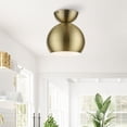 thumbnail image 6 of Livex Lighting - Stockton - 1 Light Globe Semi-Flush Mount In Industrial, 6 of 10