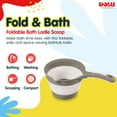 thumbnail image 2 of DOLU Foldable Bath Ladle for Compact Toddler Wash Tub, Ages 6+ Months, Grey, 2 of 5