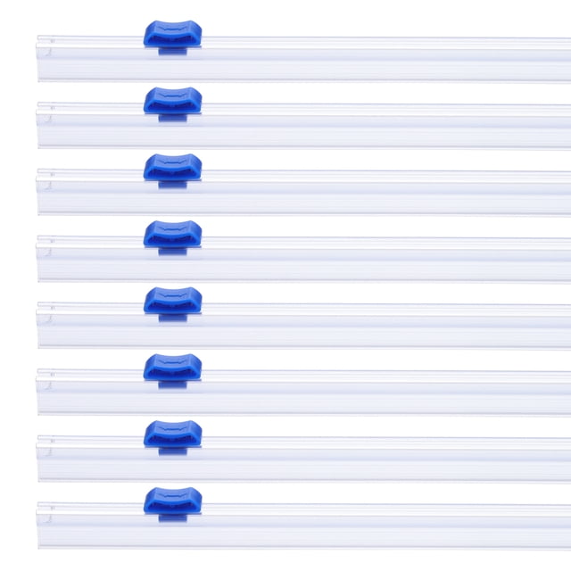 8pcs Plastic Wrap Cutter, 13in Plastic Wrap Slide Cutter Snap Card Slot Installation Replacement for Aluminum Foil Wax Paper Parchment Paper Wrap Dispenser, Blue