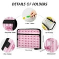 thumbnail image 3 of Accordion File Organizer with Zip Closure 13 Pockets Expanding File Folder Letter A4 Paper Document Organizer for Home Office Pink Bows, 3 of 7