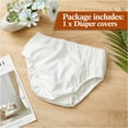thumbnail image 3 of - Funda para pañales de natación para adultos, reutilizable, para piscina, lavable, resistente a fugas, impermeable, para adultos, color blanco, 1 pieza, 3 of 3