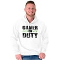 thumbnail image 4 of Gamer On Duty Video Games Nerdy Geeky Men's Big & Tall Graphic Hoodie Brisco Brands 4X, 4 of 5