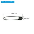 thumbnail image 2 of Uxcell Safety Pins 1.46 Inch Nickle Plated Small Sewing Pins Black 200Pcs, 2 of 5