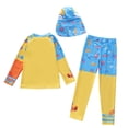 thumbnail image 4 of 9-10 T Swimsuits For Girls Kids UPF 50+ Long Sleeve Rash Guard And Swim Trunks Set For Sun Beach Pool Surfing Activities, 4 of 6