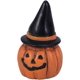 thumbnail image 4 of Mini cabeza de calabaza artesanal de resina con sombrero, adorno de Halloween, miniatura de jardín para fiesta de Halloween, 1 ud., 4 of 5