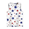 thumbnail image 4 of Tank Tops for Women under $5 Independence Day Sleeveless Round Neck Casual T-shirt Multicolor XL, 4 of 5