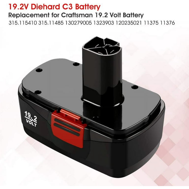 Diehard C3 Battery and Charger, 19.2V, 3.6Ah Ni-Mh, Replacement