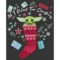 thumbnail image 2 of Men's Star Wars: The Mandalorian Christmas The Child Stocking Stuffer Graphic Tee Charcoal Heather 3X Large, 2 of 5