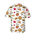 thumbnail image 3 of Haiem Fast Food Printed Hawaiian Shirt for Men - Men’s Casual Beach Summer Shirts - Stretch Fabric with Modern Fit-X-Large, 3 of 9