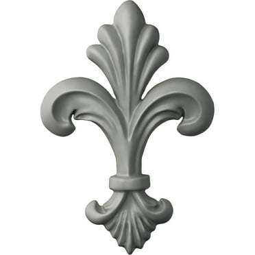 Ekena Millwork 2 3/4"W x 4"H x 1/2"P Fleur-de-lis Small Onlay