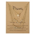 thumbnail image 1 of Paquete De 3 Collares De Metal Decorativos Diy Prop Elegancia A Prueba De Herrumbre Joyería En Capas Letras Ligeras Diseño Dijes Colgante Noticed AP007133-08, 1 of 6