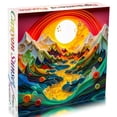 thumbnail image 2 of Puzzle Bgraamiens Canyon Sunset de 1000 piezas de arte moderno 3D, 2 of 7