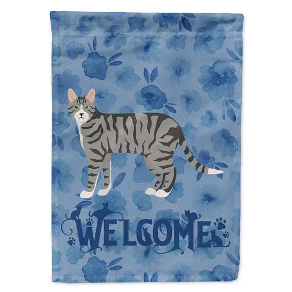 Carolines Treasures CK4873CHF Dragon Li 1 Cat Welcome Flag Canvas House Size Large multicolor