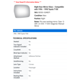 thumbnail image 2 of Right Door Mirror Glass - Compatible with 1996 - 1998 Toyota T100 1997, 2 of 2