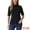 Black, variant on Women's Half Sleeve Mock Turtleneck Casual Top XS Dark Orange