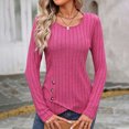 thumbnail image 6 of ZyeKqe Sweaters for Women Long Sleeve Shirts Crewneck Pullover Top Ribbed Knit Going out Tops Dressy Casual Blouses Slim Fitted, 6 of 8