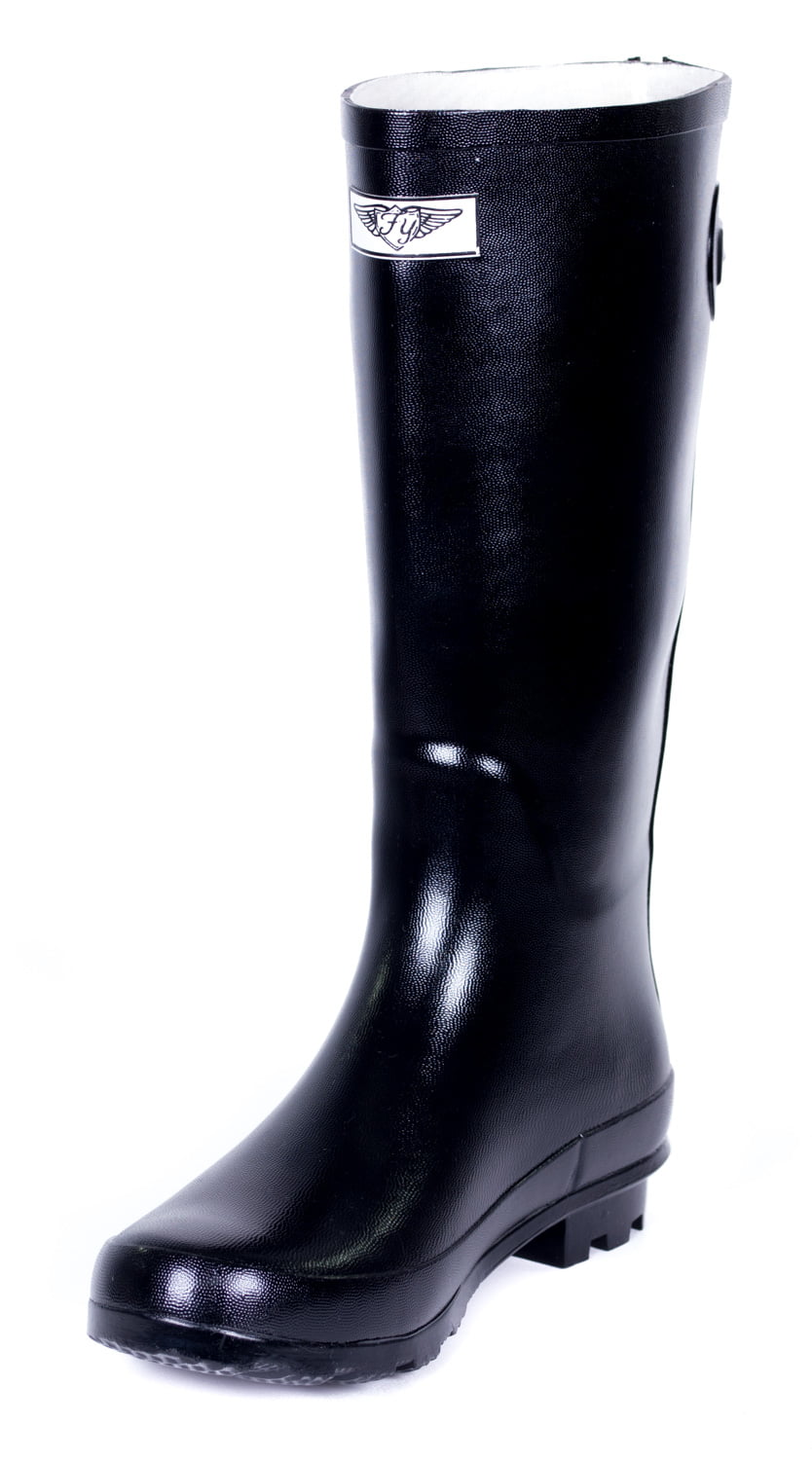 RK Mens Waterproof Rubber Sole Rain Boots