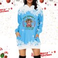 thumbnail image 1 of WILLBEST Vestido Casual Para Mujer Vestido Con Capucha Con Estampado Navideño De Vaca Para Mujer, 1 of 3