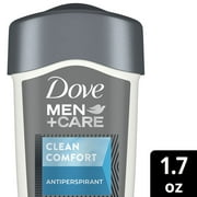 Dove Men+Care Clinical Protection 96H Antiperspirant Clean Comfort Stick for Men, 1.7 oz