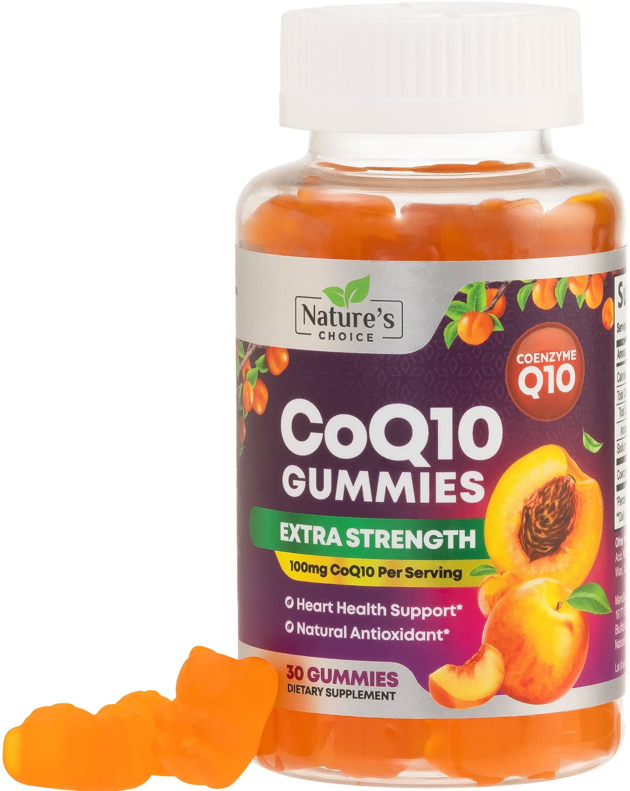 CoQ10 Gummies for Adults 100mg, Max Absorption Coenzyme Q10 (Ubiquinone