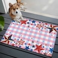 thumbnail image 4 of Rectangle Rug 2x3ft Area Rug, American Flag Star Area Rugs for Living Room Bedroom, Independence Day Pink Blue Checkered Floor Mat Non-Slip Non-Shedding Carpet Indoor Accent Rugs, 4 of 9