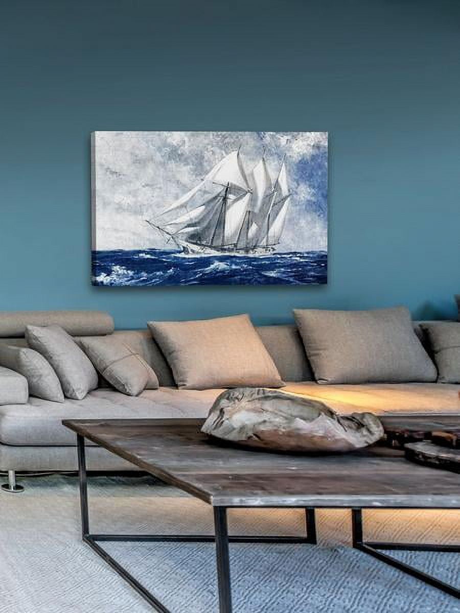 "Choppy Sea" Painting Print on Wrapped Canvas
