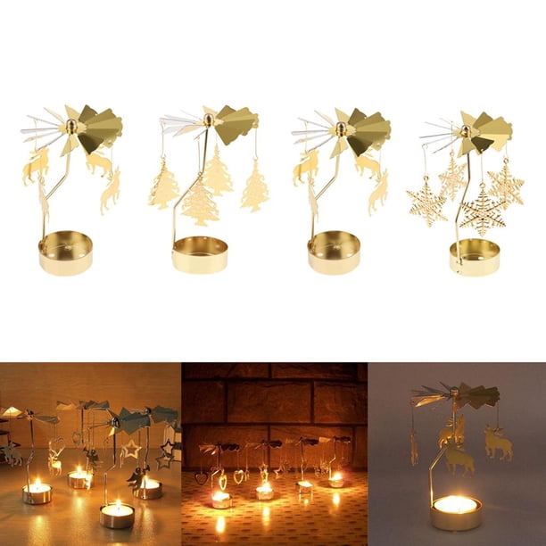 4 giratorias para decoración navideña, porta, candebros, regalos perfecl Porta vela
