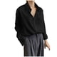thumbnail image 4 of Camisa de satén de manga larga con botones para mujer, blusa informal de trabajo de oficina, camiseta para salir de vacaciones Fridja  hkj5611, 4 of 7