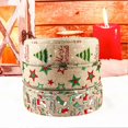 thumbnail image 3 of Cinta navideña de 5 m, extra larga, con impresión fina, resistente al desgarro, diseño de escena, para agregar ambiente, embalaje de regalo, cinta de lino con forma de estrella para árbol de Navidad, 3 of 5
