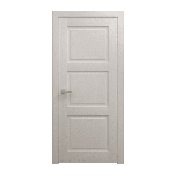 Interior Solid French Door 18 x 80 inches | Ego 5010 Painted White Oak | Single Regular Panel Frame Handle | Bathroom Bedroom Modern Doors