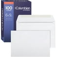 TRAHOO6 x 9 Booklet Envelopes, Windowless, White, Gummed Closure