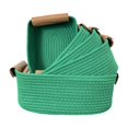 thumbnail image 1 of 5 cestas tejidas para artículos diversos, cesta para juguetes de bebé, perro, baño y dormitorio. Verde, 1 of 9