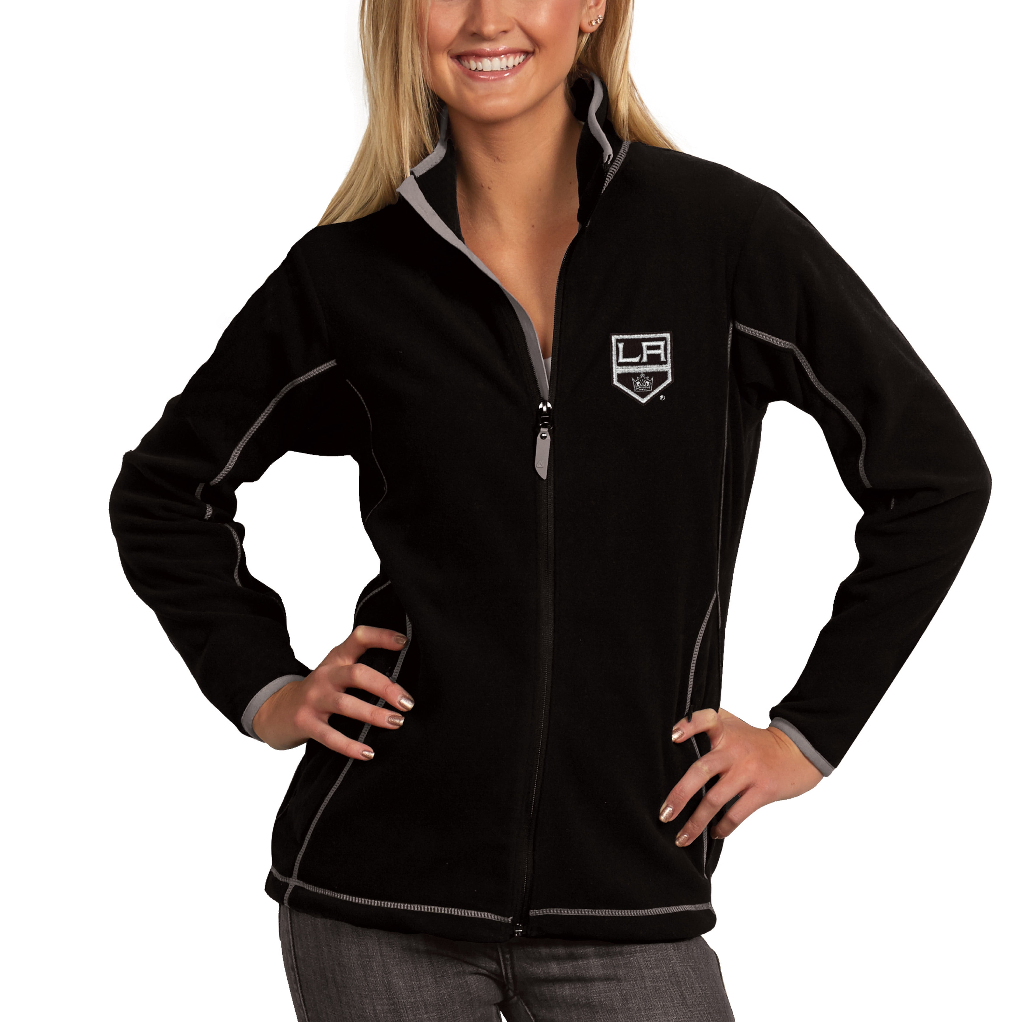 Los Angeles Kings Antigua Women's Ice Full Zip Jacket Black by ANTIGUA GROUP/ 22534