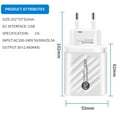 thumbnail image 2 of 20W USB Fast Wall Charger USB Type C PD Charger 3.0 Digital Display USB Quick Charging ,Multifunctional fast charging, 2 of 5