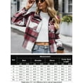 thumbnail image 4 of Weardear Women's Cropped Casual Jacket Flannel Fall Outwear Jacket Plaid Button Down Coat, 4 of 5