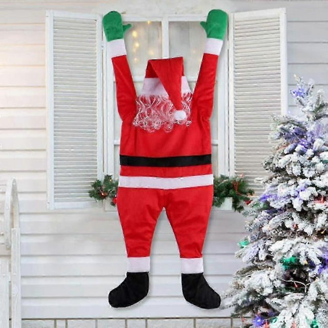 Christmas Hanging Santa Decoration, Christmas Ornament Hanging Climbing Santa Claus Suit On The Roof Outdoor Yard Dcor C-MXBC