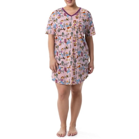 

Wrangler® Women s Short Sleeve V-Neck Sleepshirt S-4X