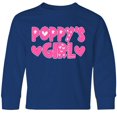 thumbnail image 3 of Inktastic Poppy's Girl Pink with Hearts Long Sleeve Youth T-Shirt, 3 of 5