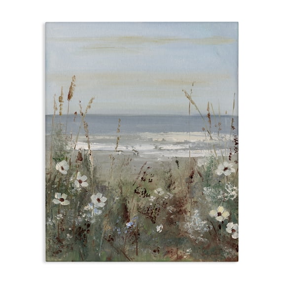 Stupell Industries Wildflower Coastline Scene Canvas Wall Art, design by Sally Swatland, 48 x 36
