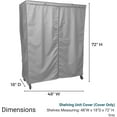thumbnail image 2 of Covered Living Storage Shelving unit cover, fits racks 48"Wx18"Dx72"H in Charcoal Grey, 2 of 8